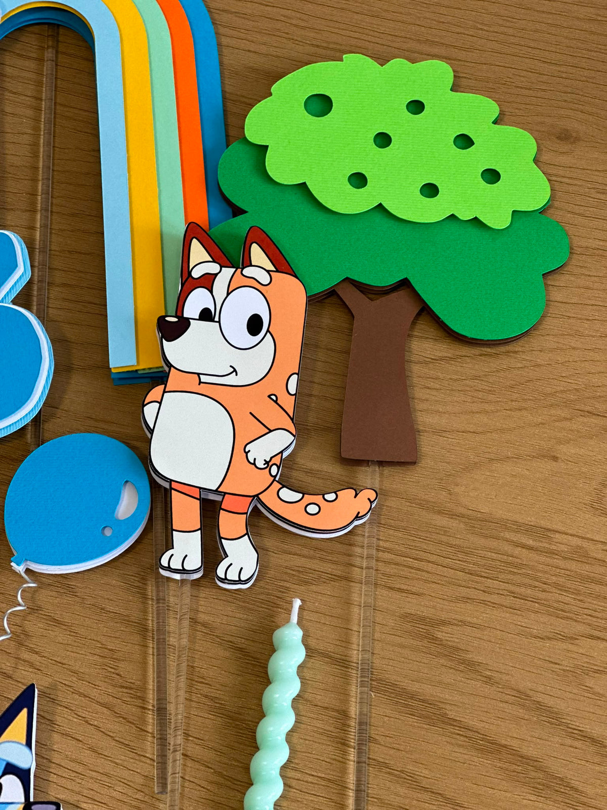 Bluey Cake Topper Personalized | Custom Name & Age | Birthday Cake Decoration