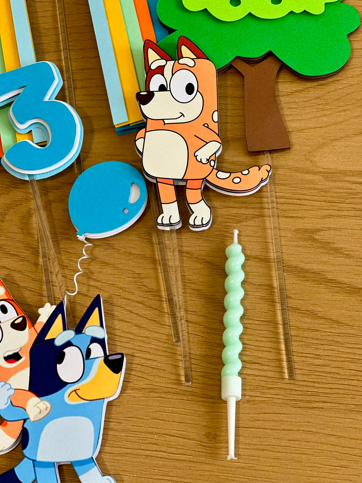Bluey Cake Topper Personalized | Custom Name & Age | Birthday Cake Decoration