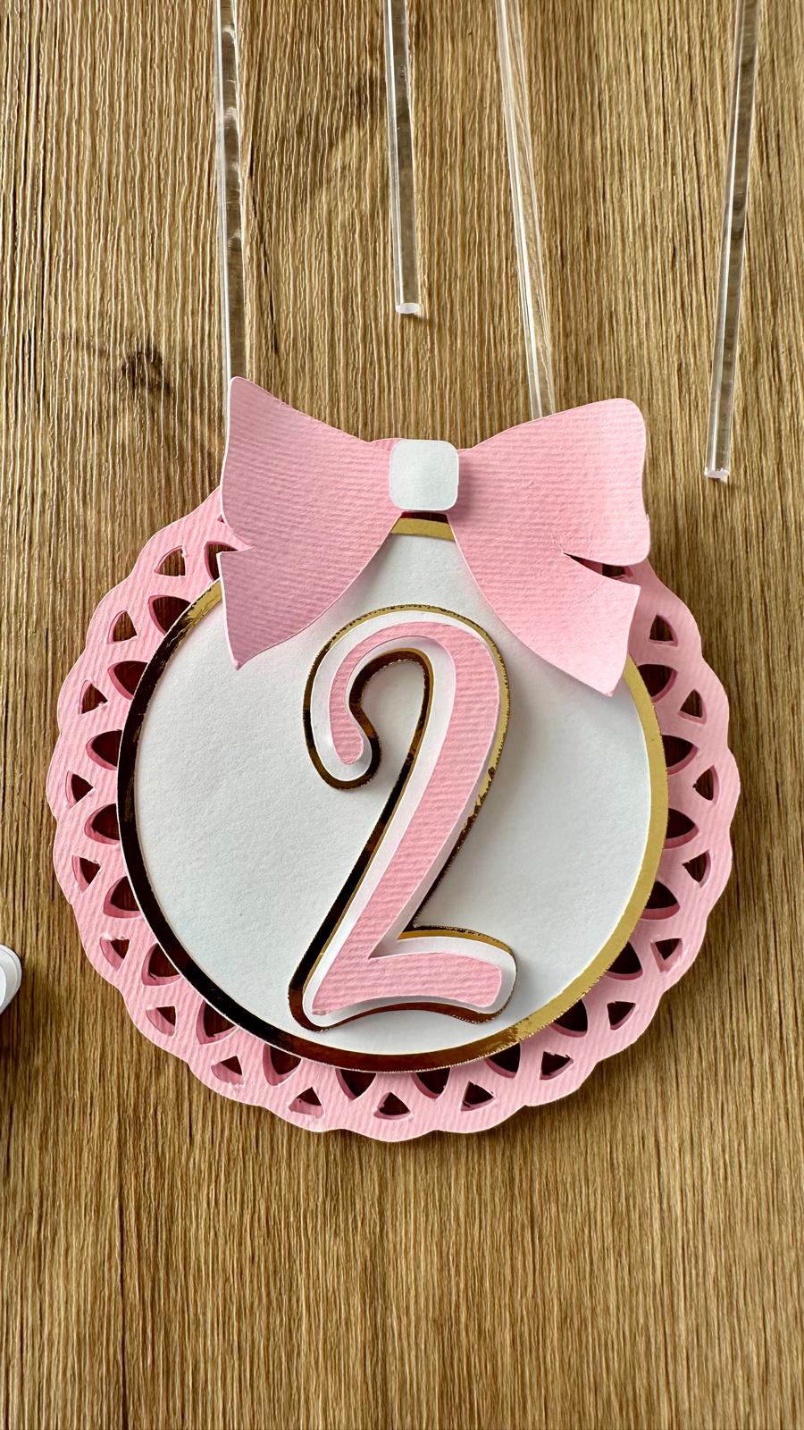 Ballerina Cake Topper | Personalised Birthday Cake Decoration | Ballet Party | Girls Birthday | Pink Cake Decor  🩰 Descrição