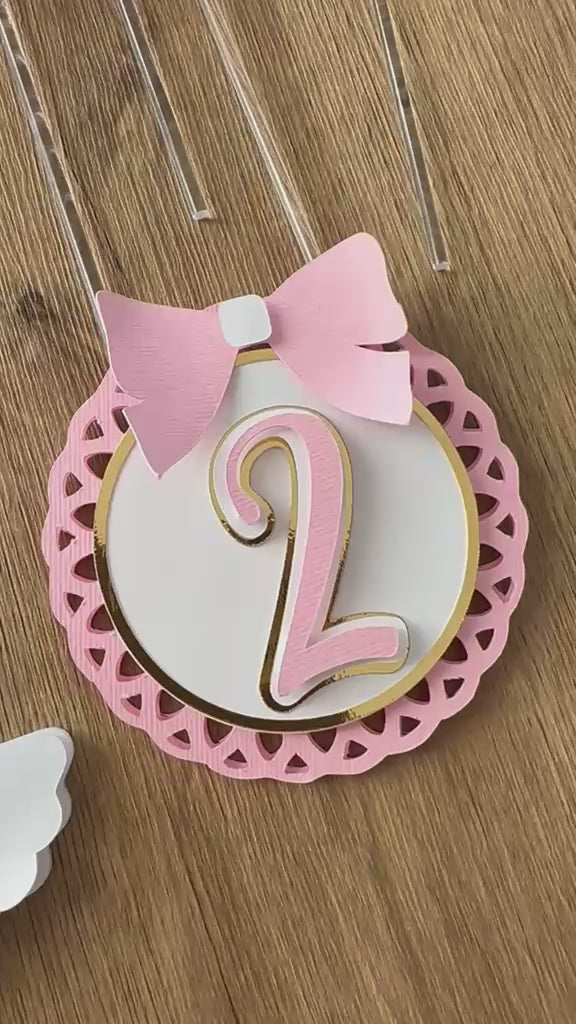 Ballerina Cake Topper | Personalised Birthday Cake Decoration | Ballet Party | Girls Birthday | Pink Cake Decor  🩰 Descrição